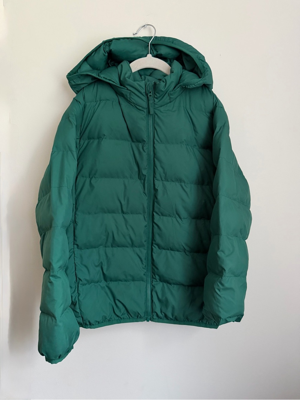 Uniqlo Kids Green Hooded Puffer Jacket (Size 9-10)